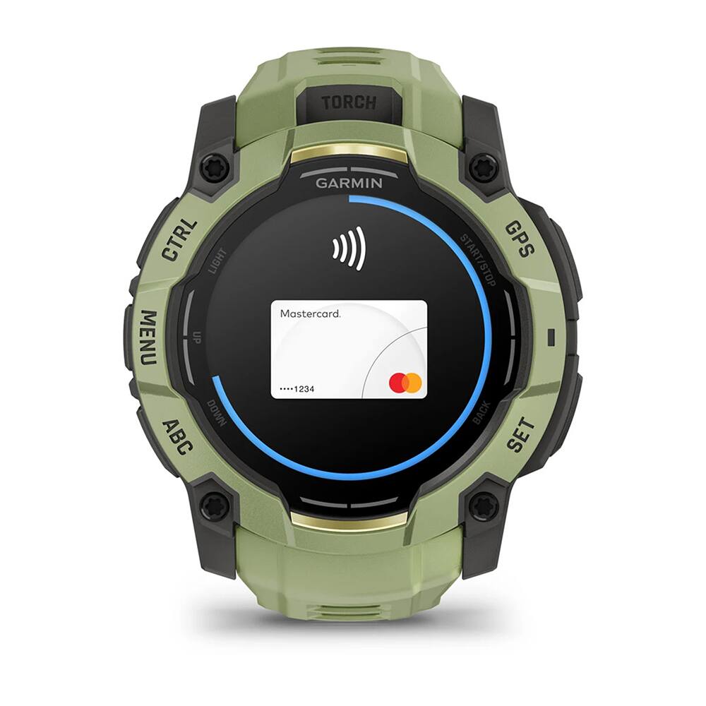 TORCH CTRL LIGHT MENU UP DOWN ABC GARMIN Mastercard. .1234 START GPS STOP BACK SET