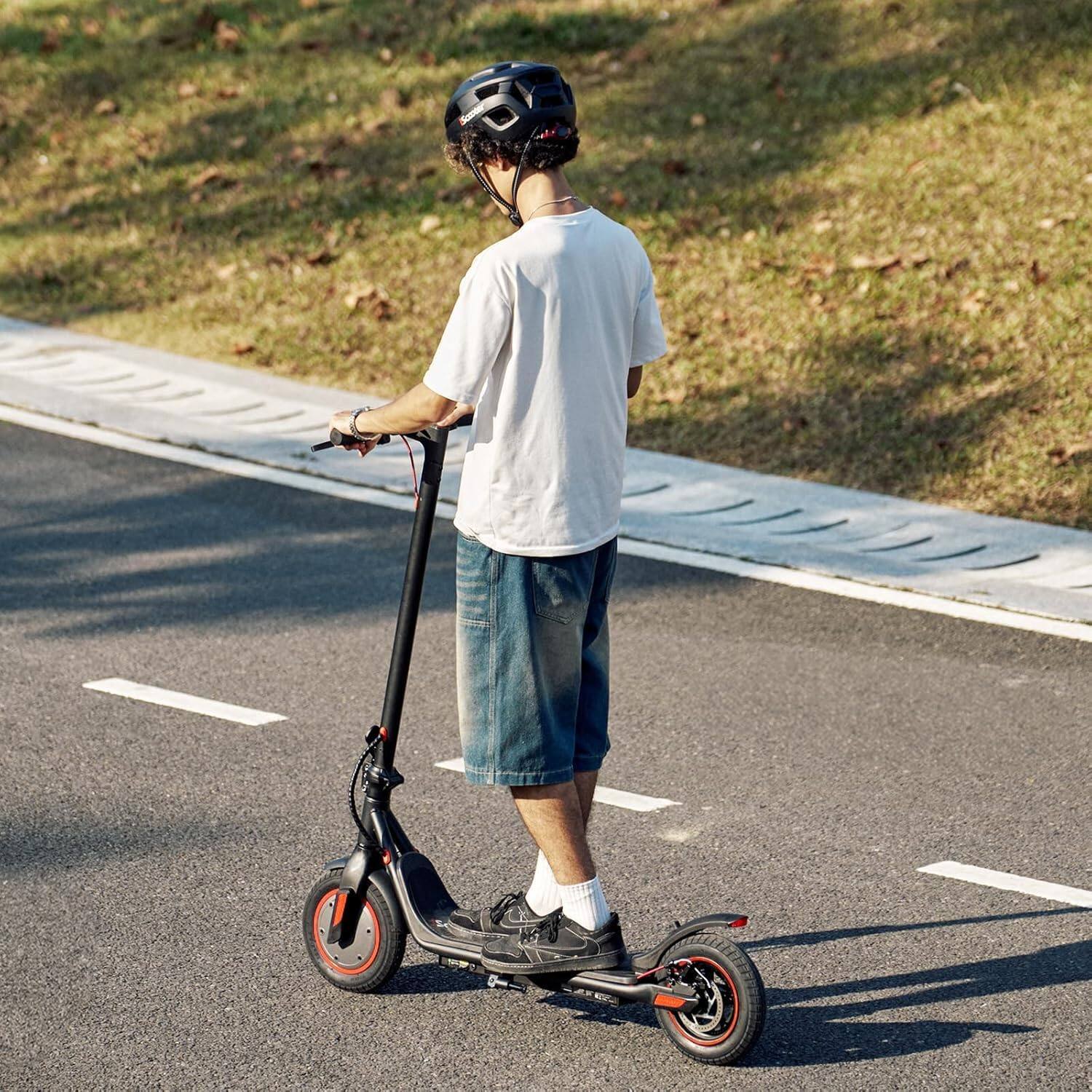 Alt View 10. iScooter - i9M Foldable Commuting Electric Scooter for Adults(500W Motor , 20MPH Top Speed , 19Miles Range) - Black.