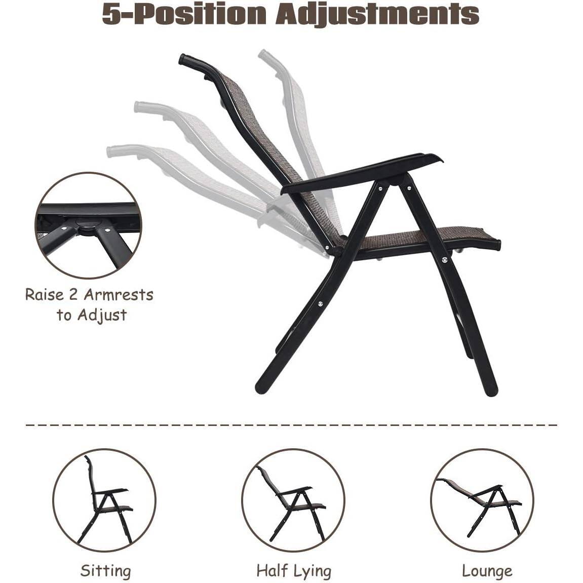 5-Position Adjustments

Raise 2 Armrests to Adjust

Sitting

Half Lying

Lounge