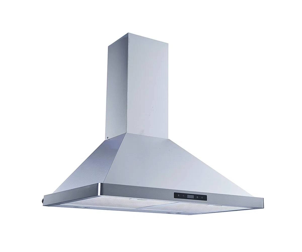Left. Winflo - Winflo 30 inch Convertible 500 CFM Stainless Steel Wall Mount  Range Hood - Stainless Steel.