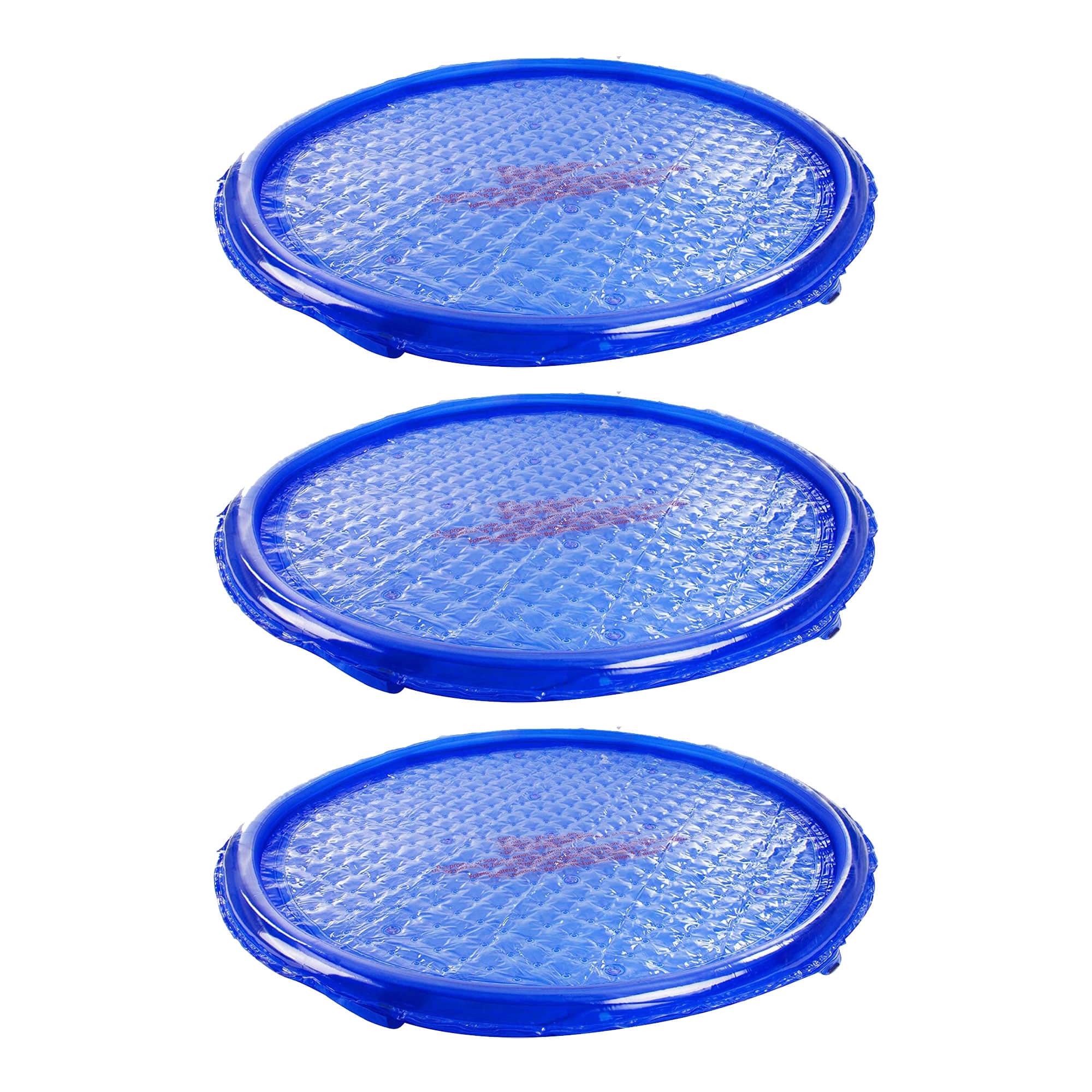 Solar Sun Rings - UV Resistant Pool Spa Heater Circular Solar Cover, Blue (3 Pack)