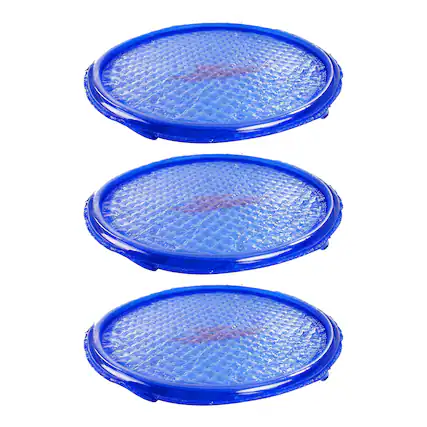 Front. Solar Sun Rings - Solar Sun Rings UV Resistant Pool Spa Heater Circular Solar Cover, Blue (3 Pack).