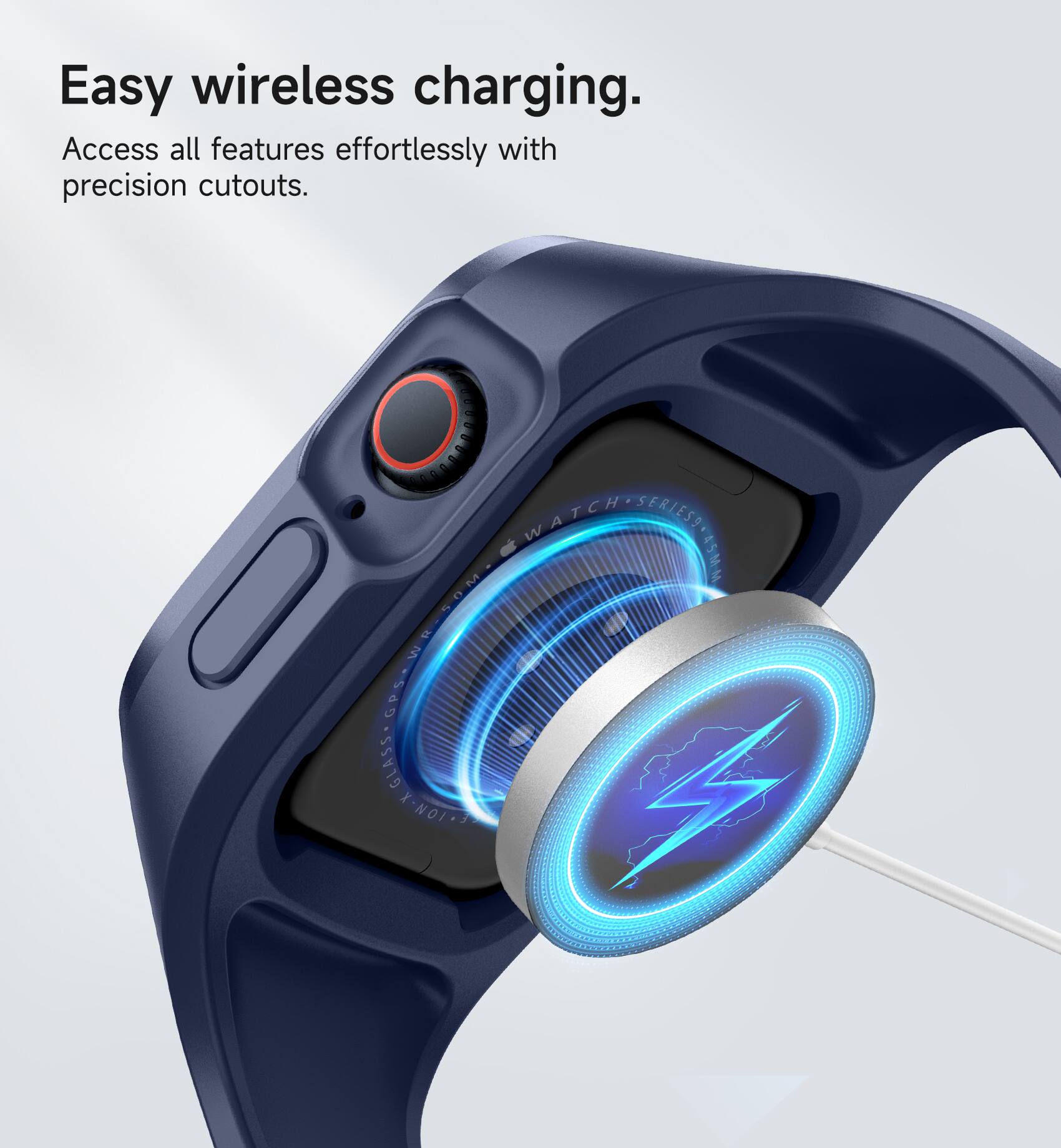 Easy wireless charging.  
Access all features effortlessly with precision cutouts.  

ULAAT WATCH WW5E2E5S1835 SERIES9 15MM 0M GPS.  
GLASS X-NOI
