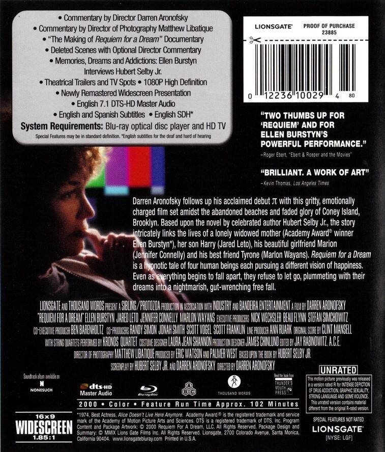 Alt View 1. Requiem for a Dream   - BLU-RAY.