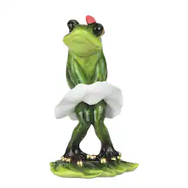 FC Design - 5"H Baby Girl Frog with Skirt Animal Figurine Statue Office Desk Tabletop Home Decor Gift - Multi-Color