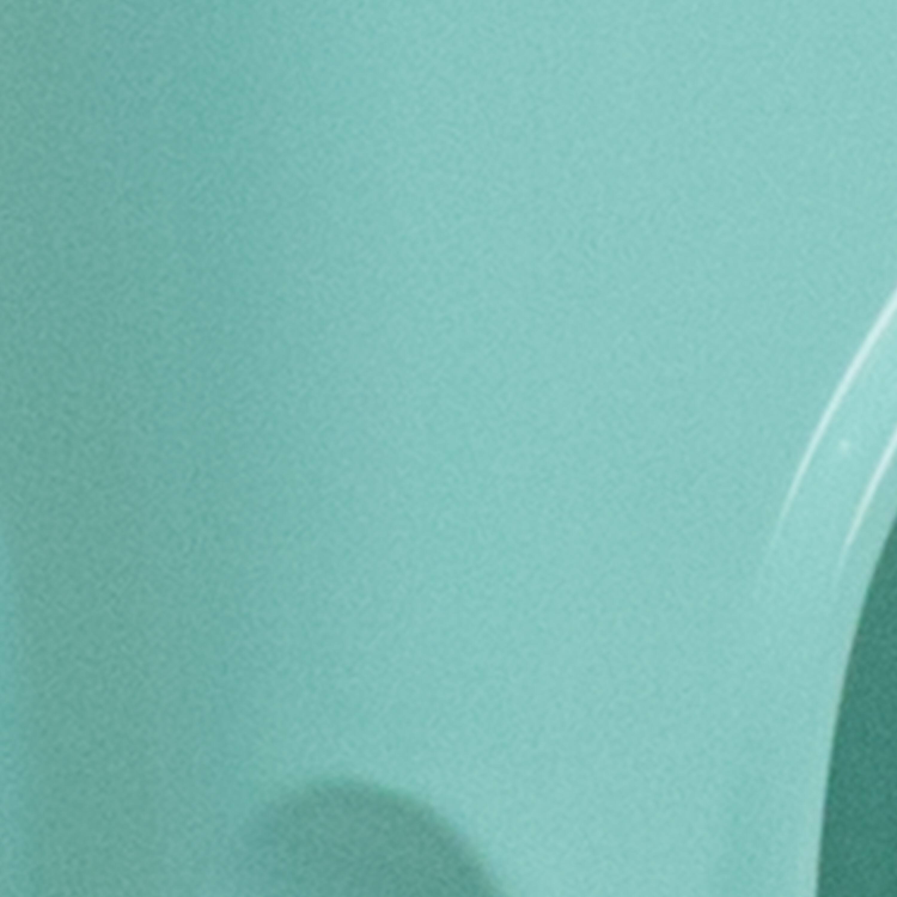 Alt View 5. Emma + Oliver - Commercial Grade 31.5" Square Metal Indoor-Outdoor Table Set with 4 Stack Chairs - Mint Green.