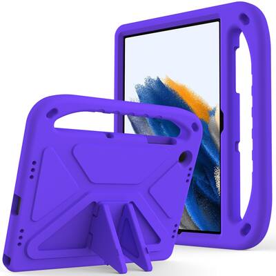 Front. Dteck - For Samsung Galaxy Tab A11+ 2025/A9+ 2023 11-inch Rugged Case Kids Friendly EVA Handle Grip Kickstand Shockproof Cover - Purple.