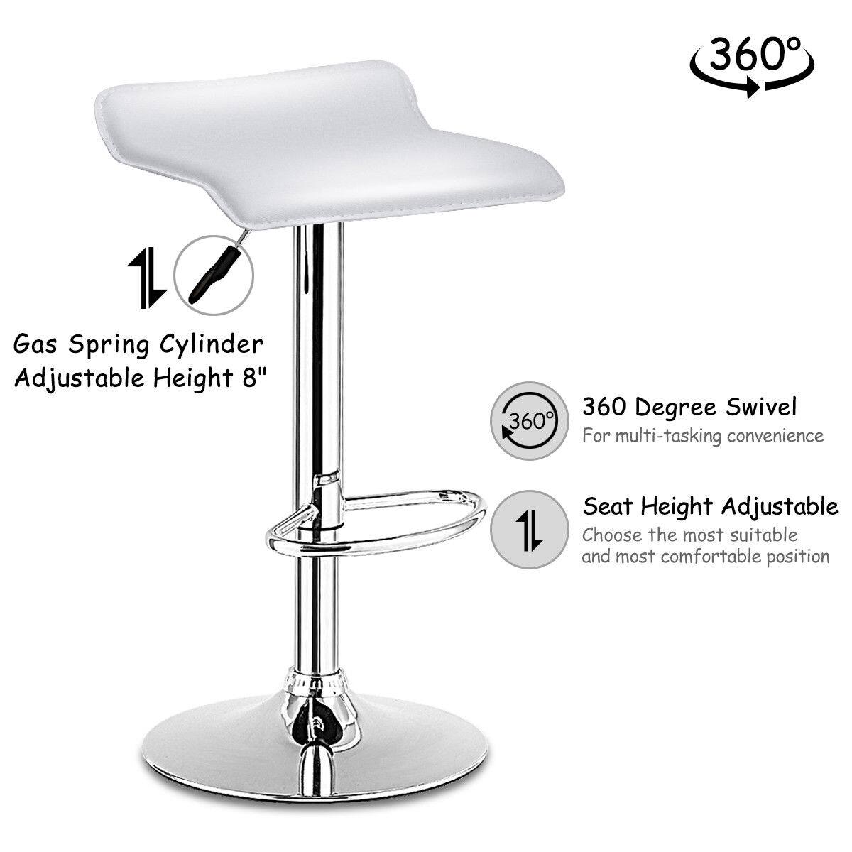 - Gas Spring Cylinder Adjustable Height 8"
- 360 Degree Swivel
  - For multi-tasking convenience
- Seat Height Adjustable
  - Choose the most suitable and most comfortable position