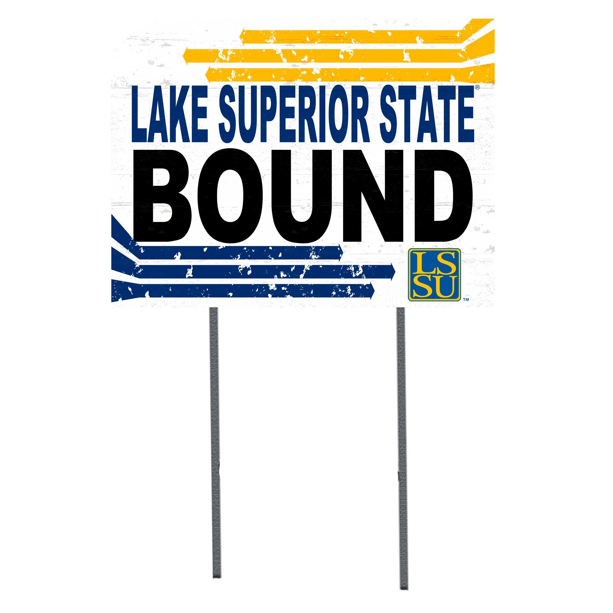 White Lake Superior State Lakers 18" x 24" Bound Yard Sign