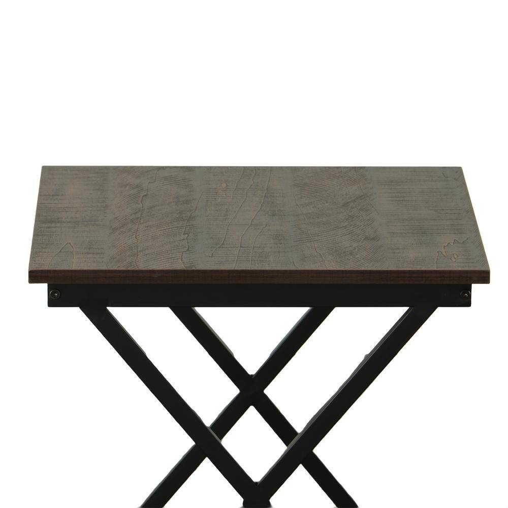 Left. Carolina Chair & Table - Stella Side Table - Elm/Black - Elm, Black.