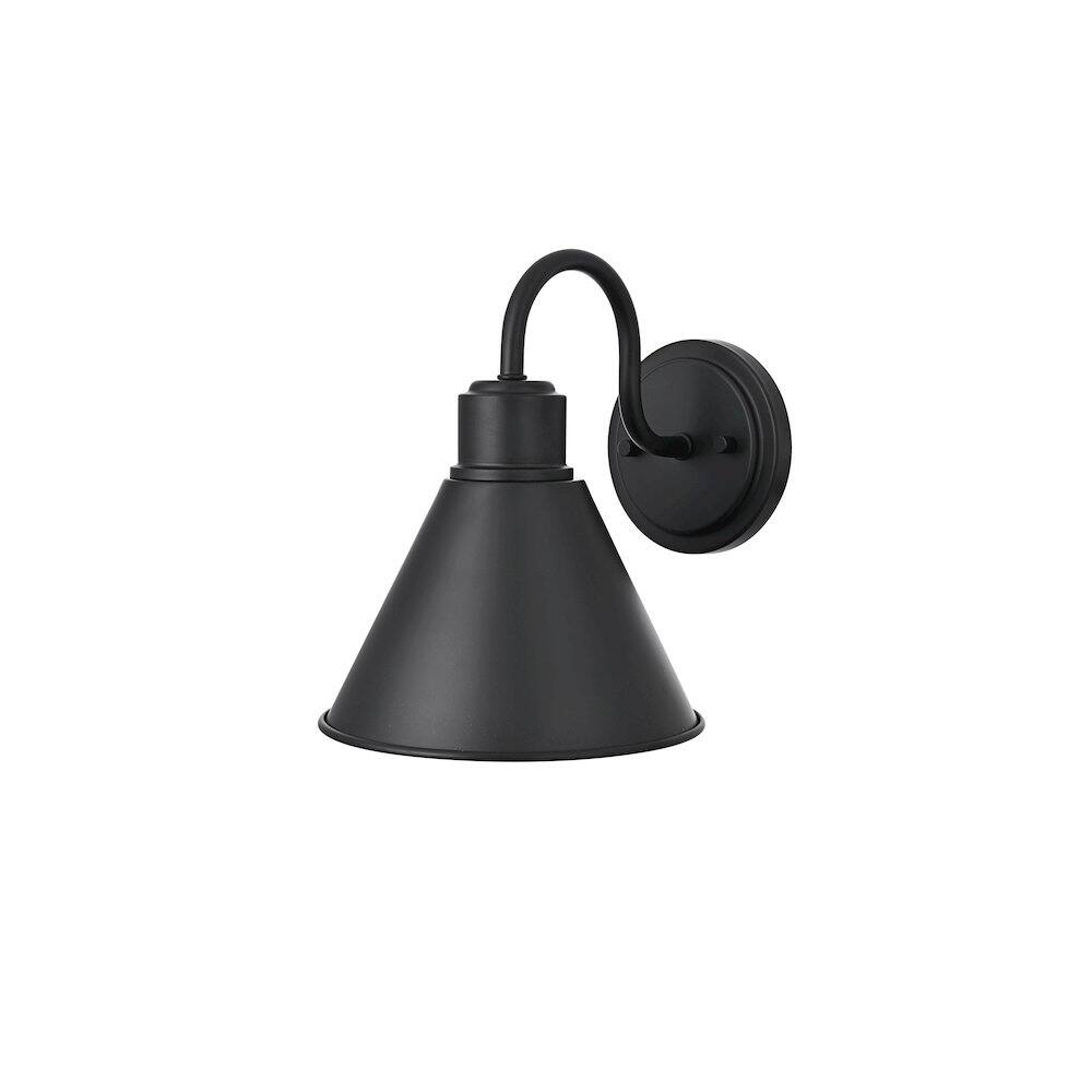 Angle. Elegant Lighting - Colton 8 Inch Outdoor Wall Sconce In Black - Black.