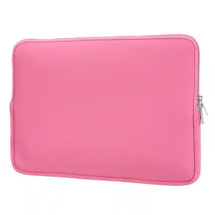 Front. Unique Bargains - Laptop Case - Polyester Computer Sleeve Carrying Bag, Waterproof Protective Cover for 14" Notebook - Pink.