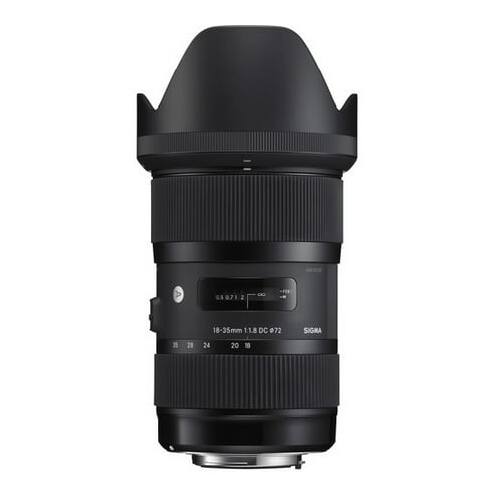 The text on the image reads: "0.5 5071 2 18-35mm 1:18 DC 072 SIGMA 3 21 24 20 19."