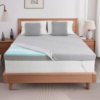 Angle. Vipbear - Vipbear 3" Short Queen Size, Firm to Extra Firm Reversible High-Density Memory Foam Mattress, with Removable Cover - Gray.