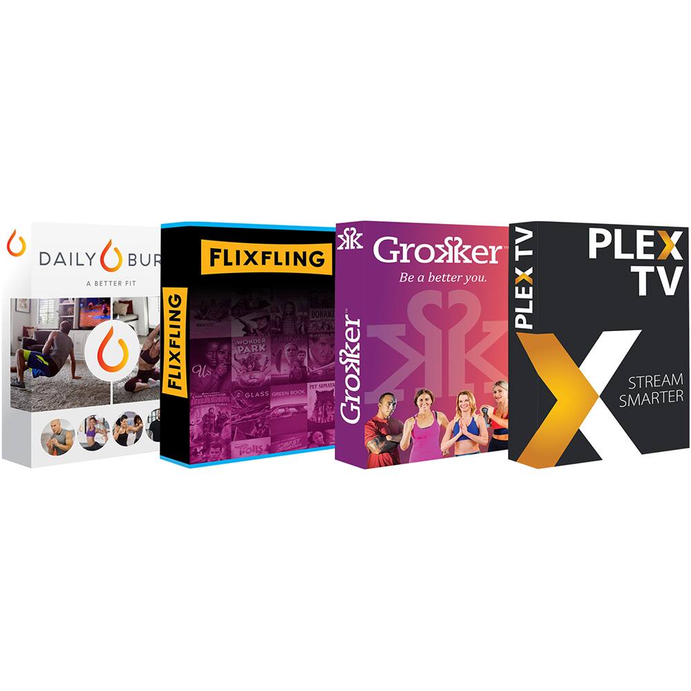 - DAILY BUR
  - A BETTER FIT

- FLIXFLING

- Groxker TV
  - Be a better you.

- PLEX TV
  - STREAM SMARTER