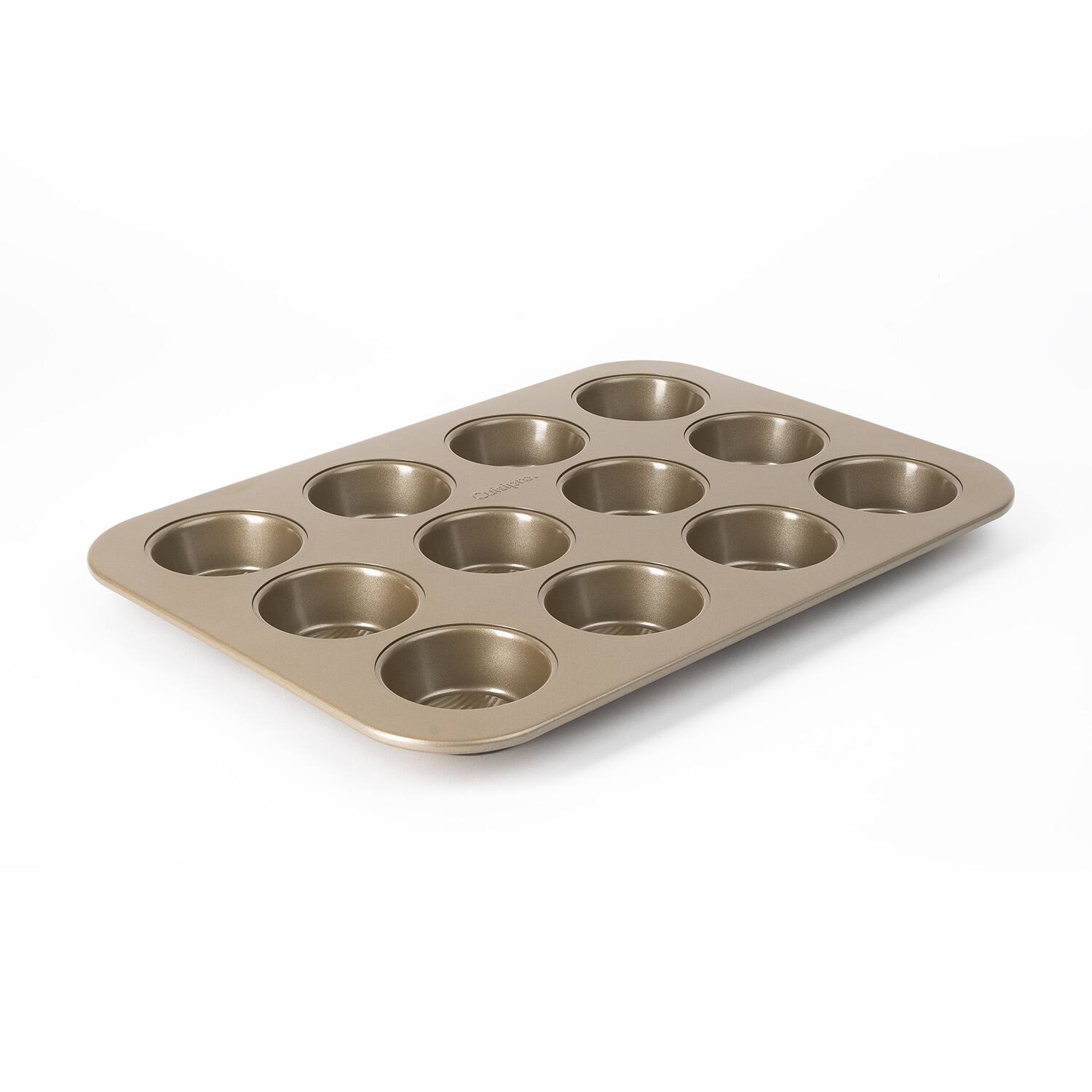 Alt View 1. Cuisipro - 12-Cup Steel Nonstick Muffin Baking Pan - Brown.