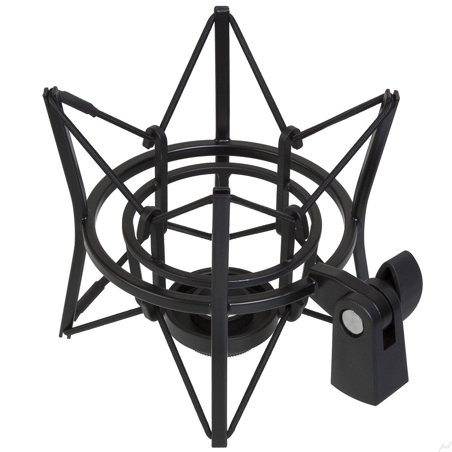 Alt View 3. Lyxpro - MKS1-B Condenser Spider Microphone Shock Mount with Anti Vibration and Isolation - Black.