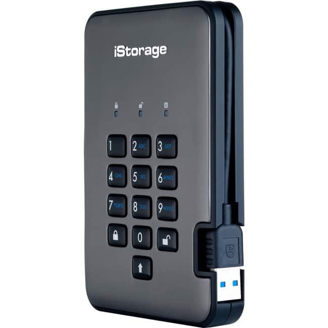 iStorage - diskAshur PRO2 HDD 500 GB | Secure Hard Drive PIN protected | NCSC CPA | FIPS 140-2 Level 2/3 Certified - Black
