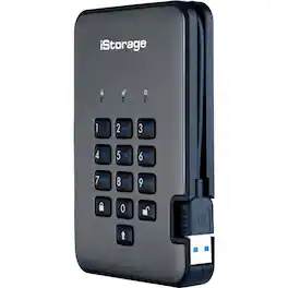 iStorage - diskAshur PRO2 HDD 500 GB | Secure Hard Drive PIN protected | NCSC CPA | FIPS 140-2 Level 2/3 Certified - Black