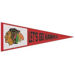 WinCraft - Chicago Blackhawks 13" x 32" Retro Logo Wool Pennant - Multicolor