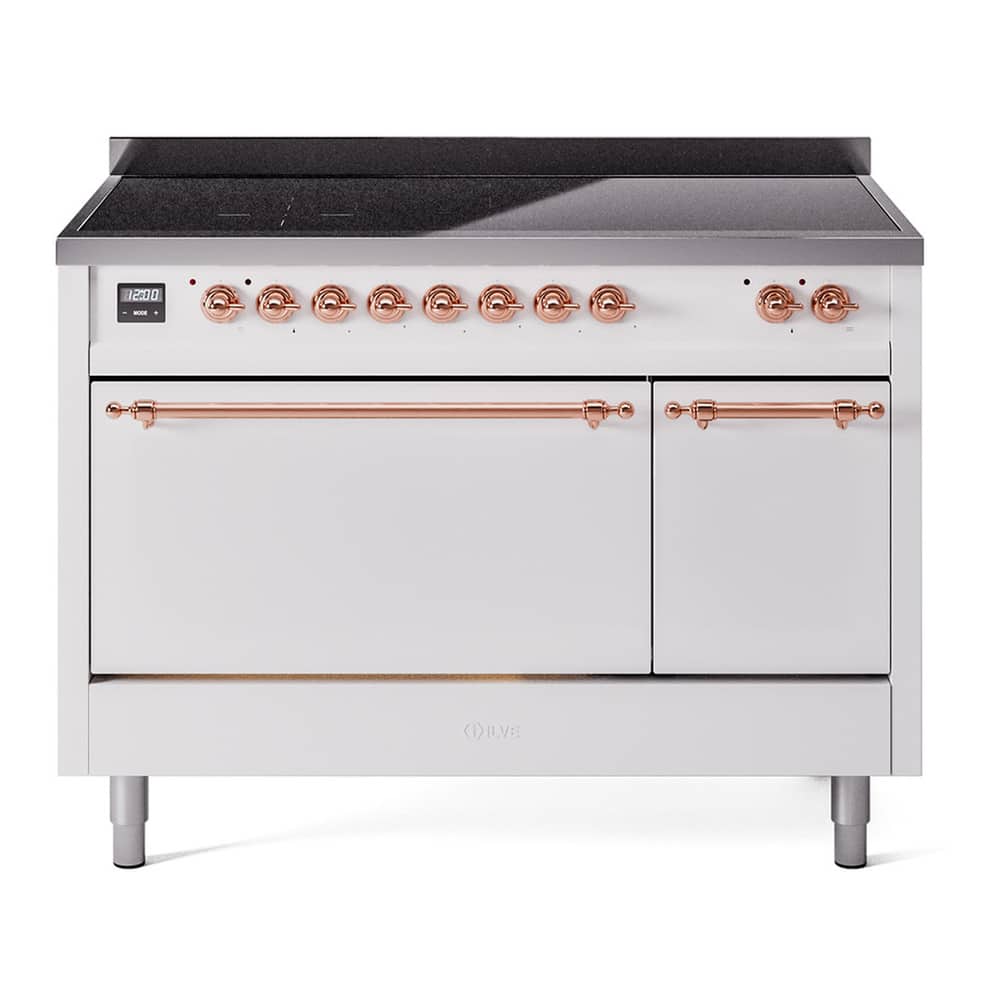 ILVE - Nostalgie II 48 inch Induction Range with 6 Induction Elements - White