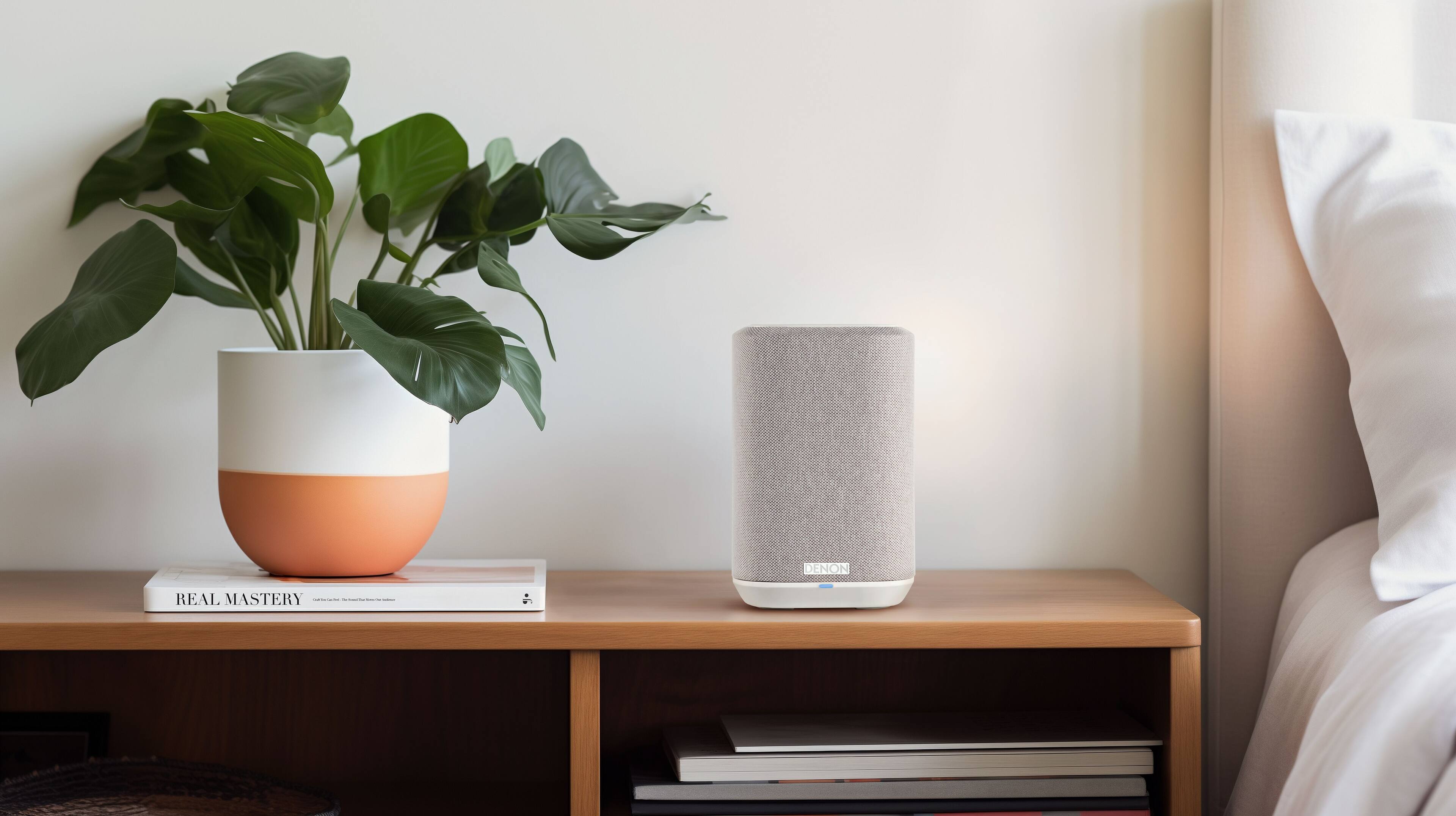 Alt View 13. Denon - Home 150NV Smart Wireless Capability Powered Speaker - White.