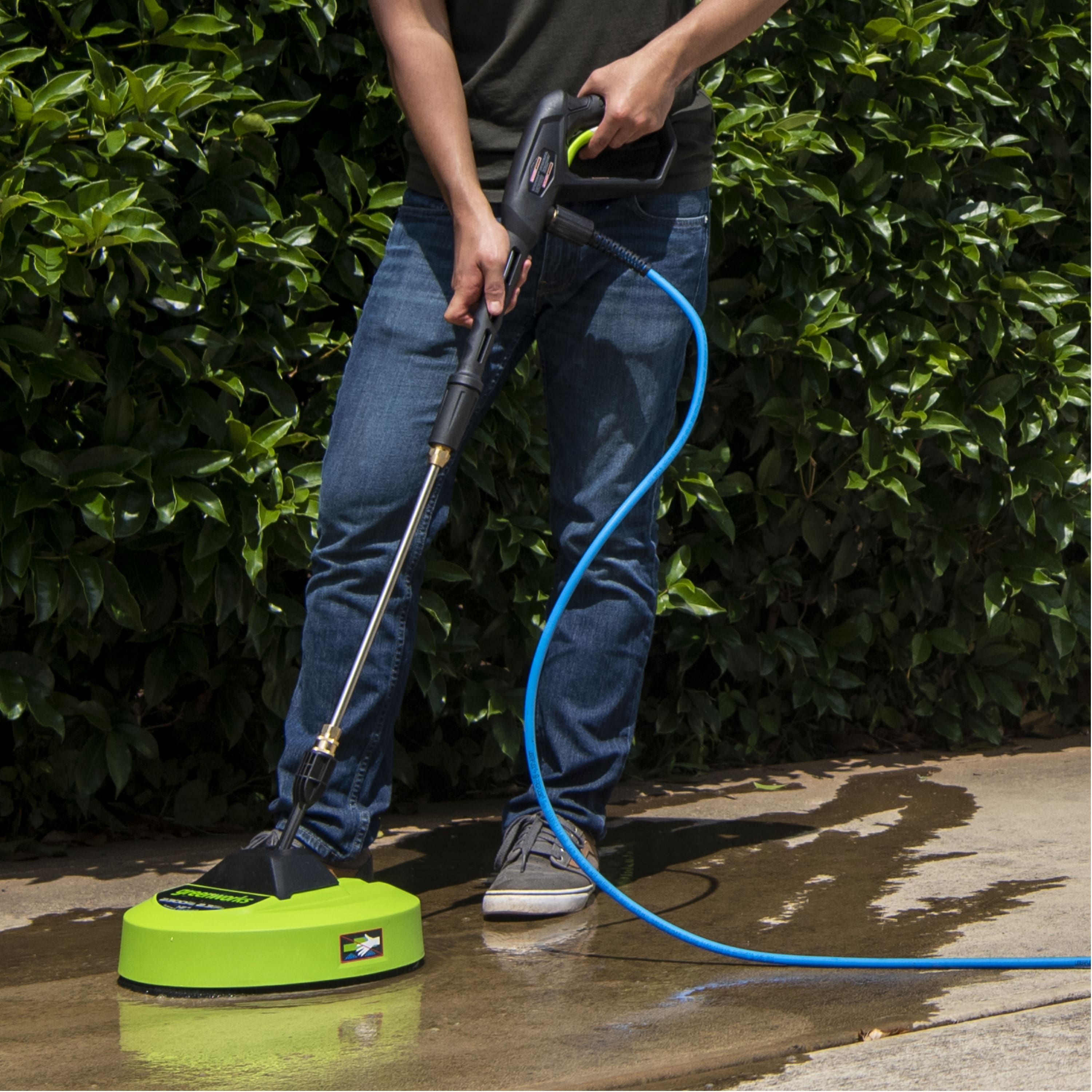 Alt View 14. Greenworks - 12" Pressure Washer Surface Cleaner Attachment - Green.