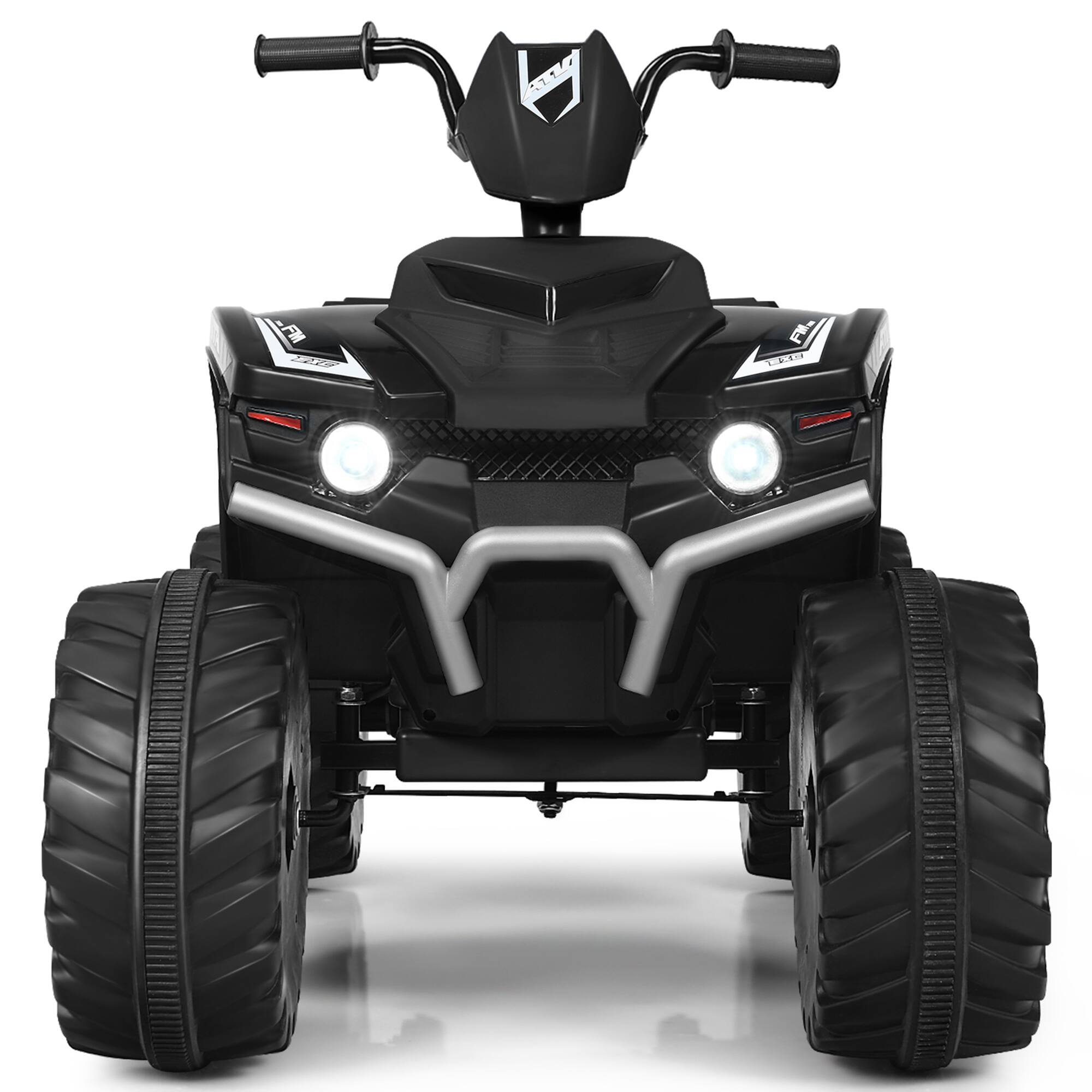 Alt View 3. Gymax - Gymax 12V Electric Kids Ride On Car ATV 4-Wheeler Quad w/ Music LED Light Black - Black.