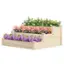 Alt View 1. Costway - 3-Tier Wooden Raised Garden Bed with Open-Ended Base Growing Planter for Backyard - Natural.