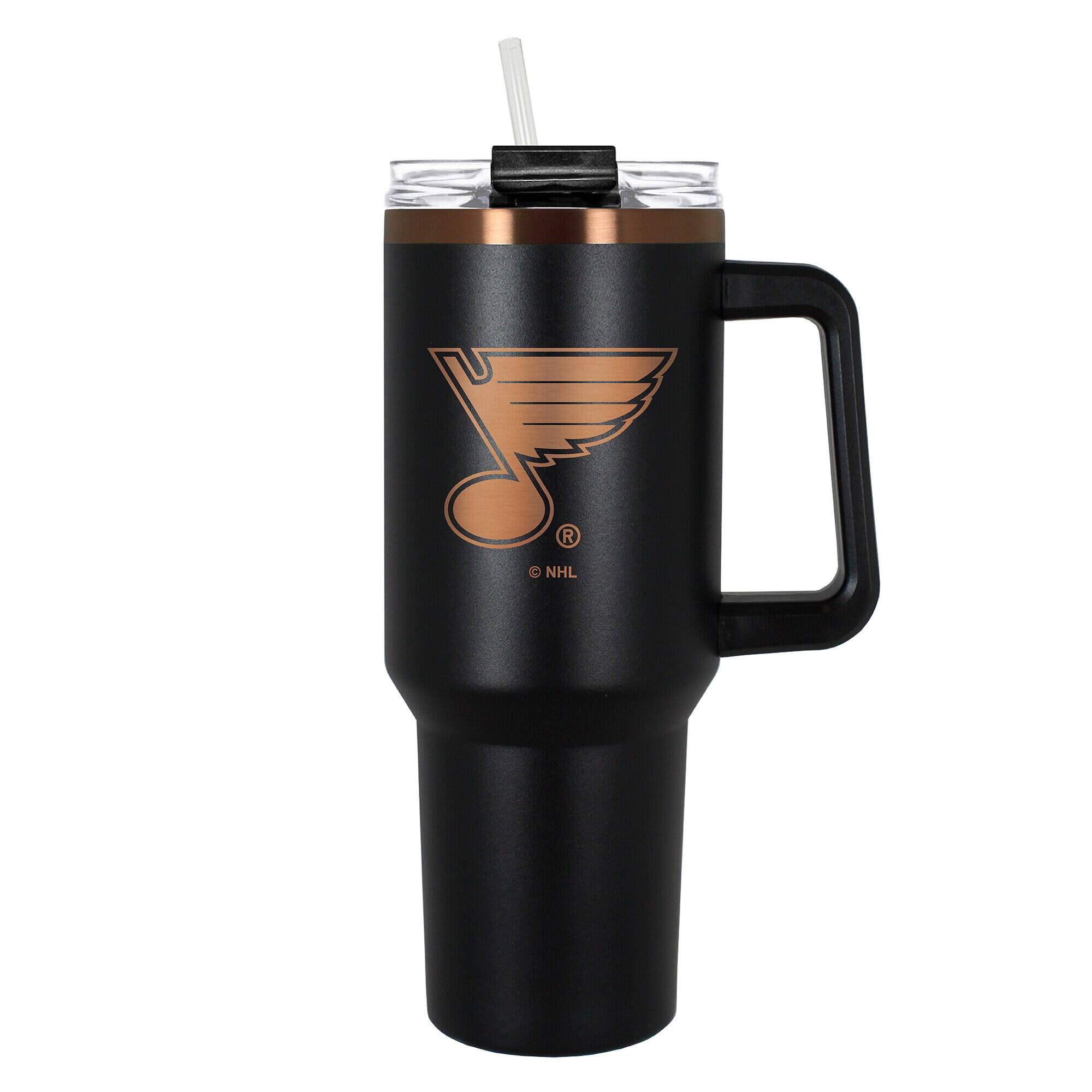 Front. Great American Products - St. Louis Blues 40oz. Colossus Copper Edition Tumbler - Black.
