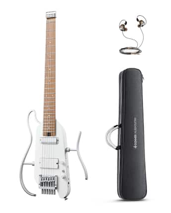 Donner music Donner HUSH X PRO Electric Guitar White - Best Buy Donner music Donner HUSH X PRO Electric Guitar White - Best Buy
