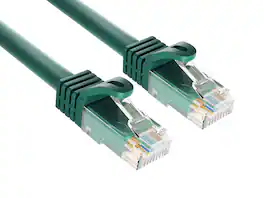 Cable Leader - Cat 6a Ethernet Cable, 10 Gigabit RJ45 Patch Cord, 24 AWG, for Home Office, Gaming, Modem & Smart TV - Green