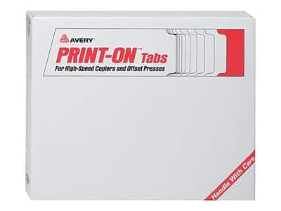 Avery Print-On Tabs  
For High-Speed Copiers and Offset Presses  
Handle With Care
