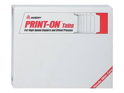 Avery Print-On Tabs
For High-Speed Copiers and Offset Presses
Handle With Care