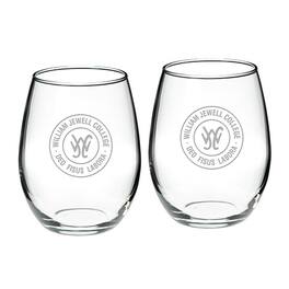 Jardine - William Jewell Cardinals 21oz. Two-Piece Stemless Wine Glass Set - Multicolor