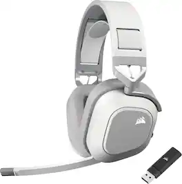 CORSAIR - HS80 MAX Wireless Gaming Headset for PC, Mac, PS5, PS4, and Mobile - White