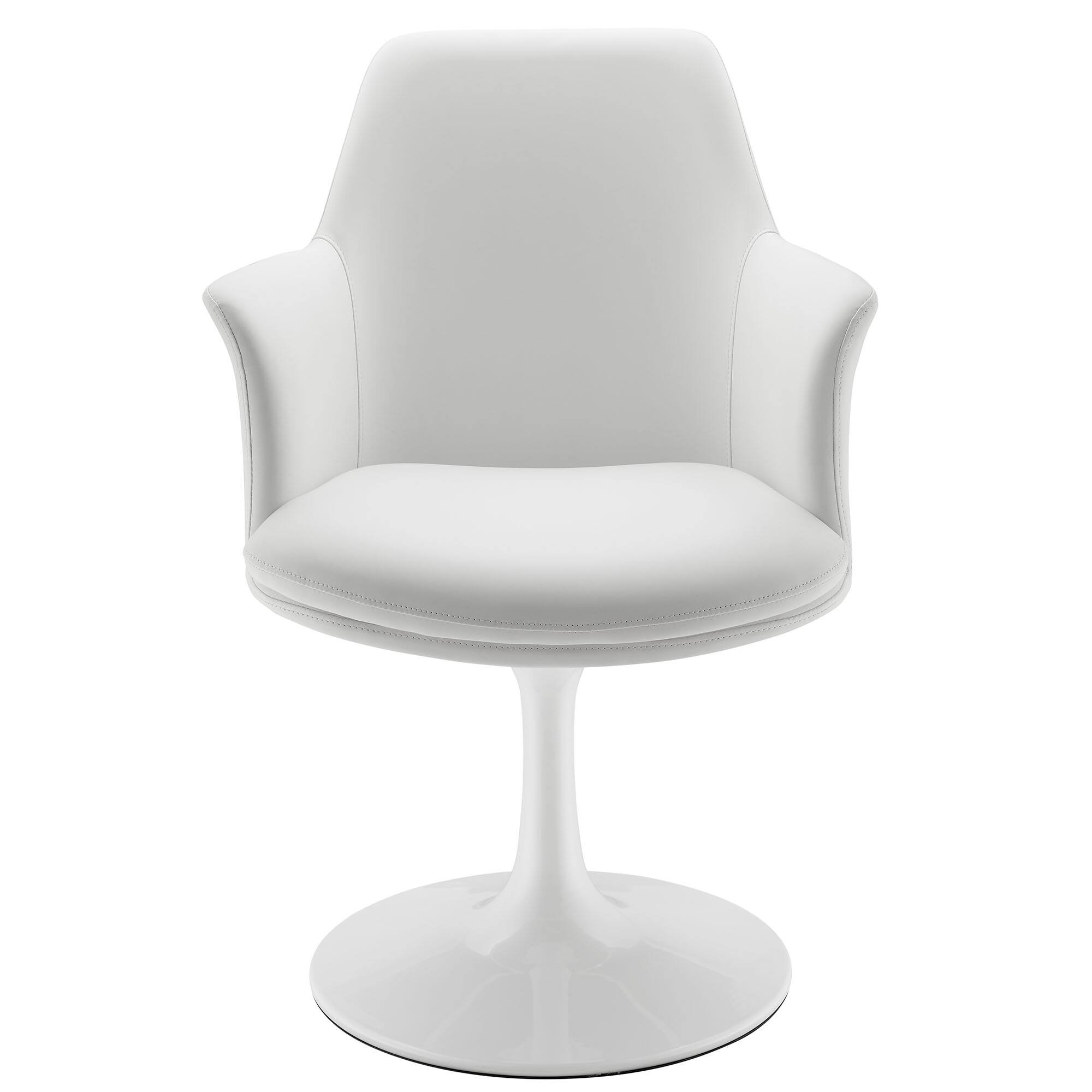 Alt View 5. Modway - Lippa Swivel Dining Armchair - White White.