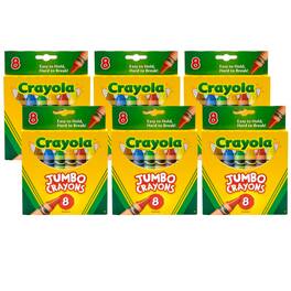 Crayola - Jumbo Crayons, 8 Per Box, 6 Boxes