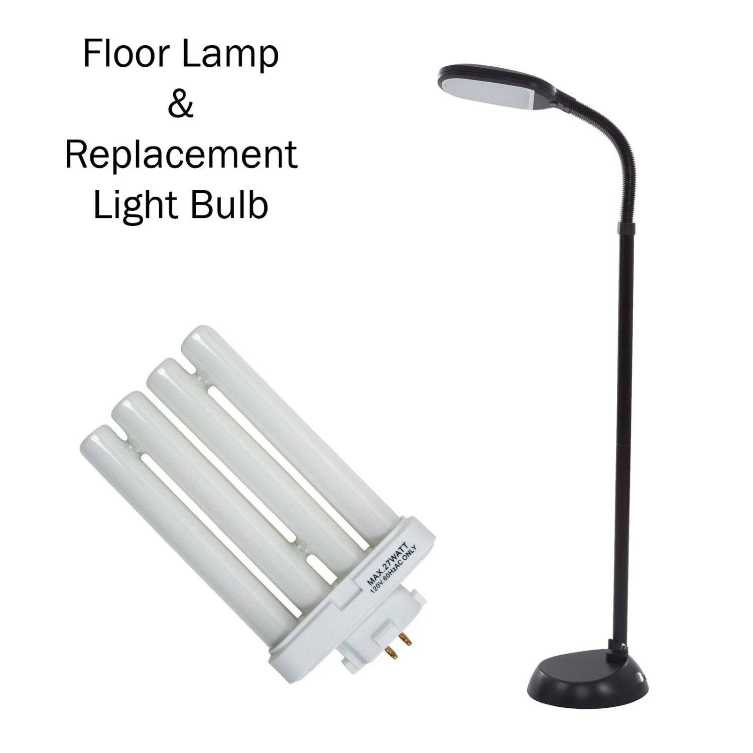 Floor Lamp & Replacement Light Bulb

MAX 27WATT ONLY