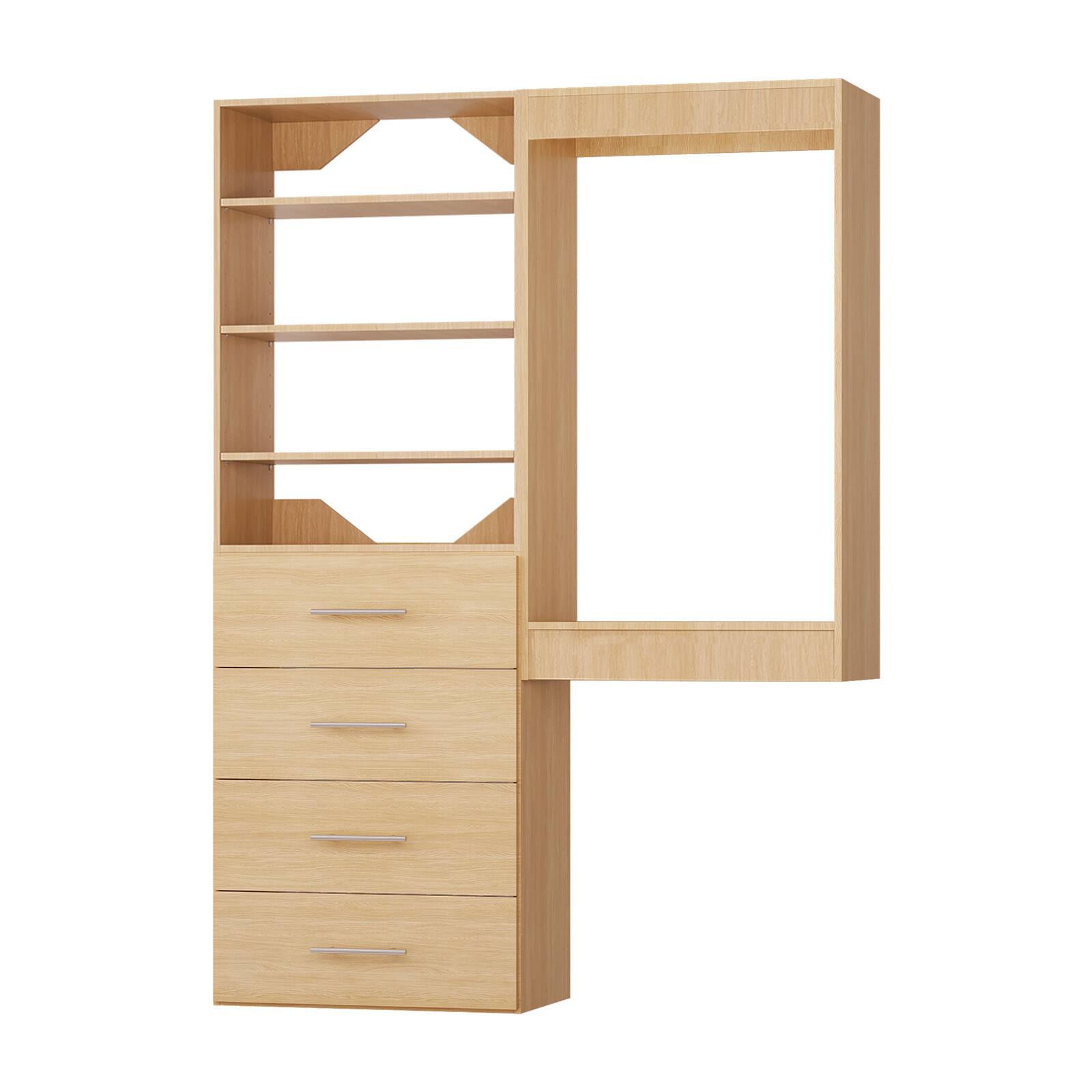 Alt View 5. Roomtec - Roomtec 46 in Wood Modular Closet System Unit-Customizable Wall Mounted Walk-In Closets for Bedroom or Walk-in Closet - Wood.