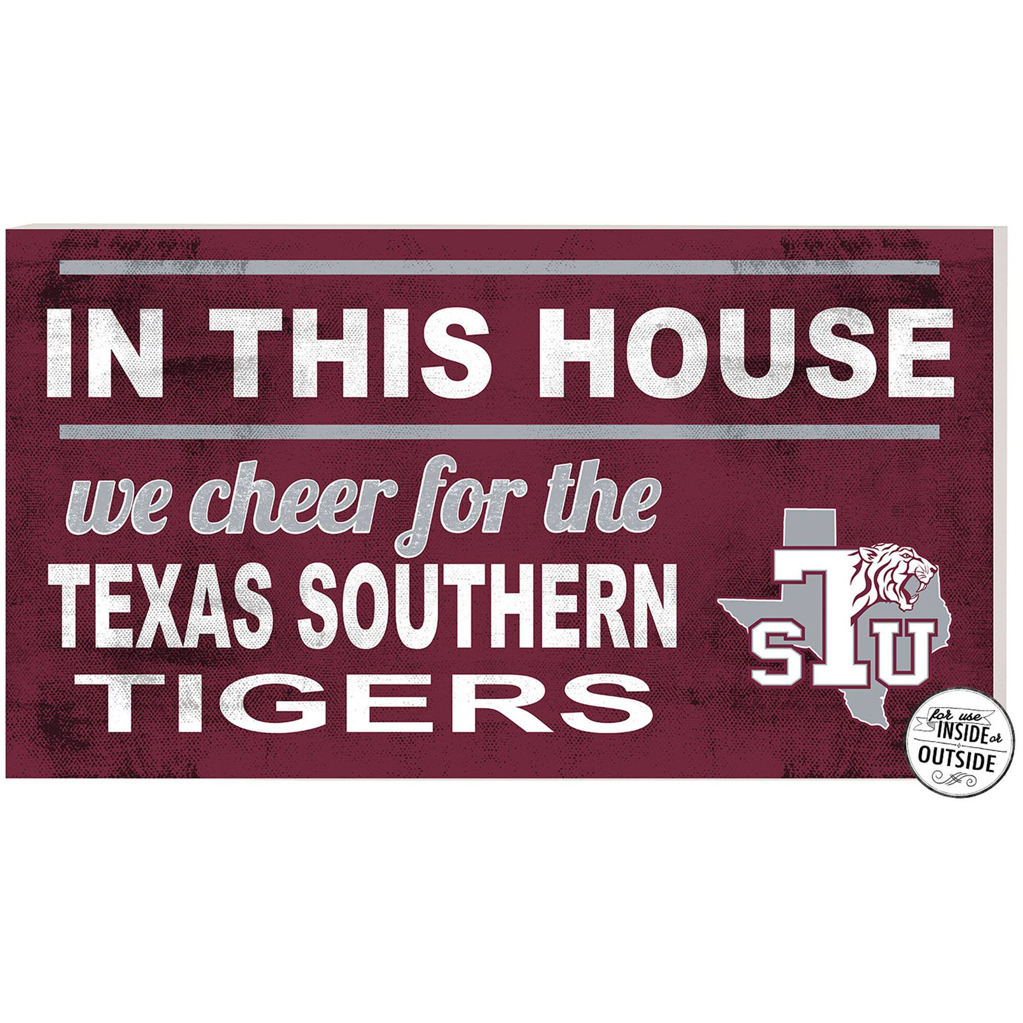 Texas Southern Tigers 11'' x 20'' Indoor/Outdoor In This House Sign