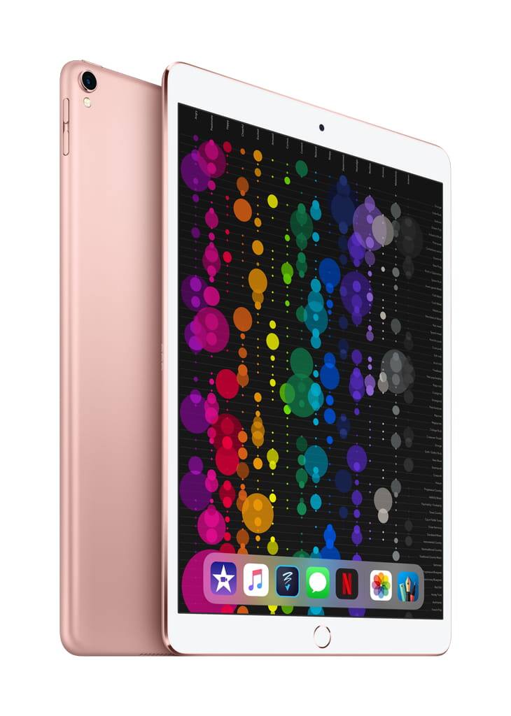 Alt View 1. Apple - iPad Pro 10.5 A1701 (WiFi) 256GB w/ Case, Wireless Earbuds,Tempered Glass Screen Protector - Rose Gold.