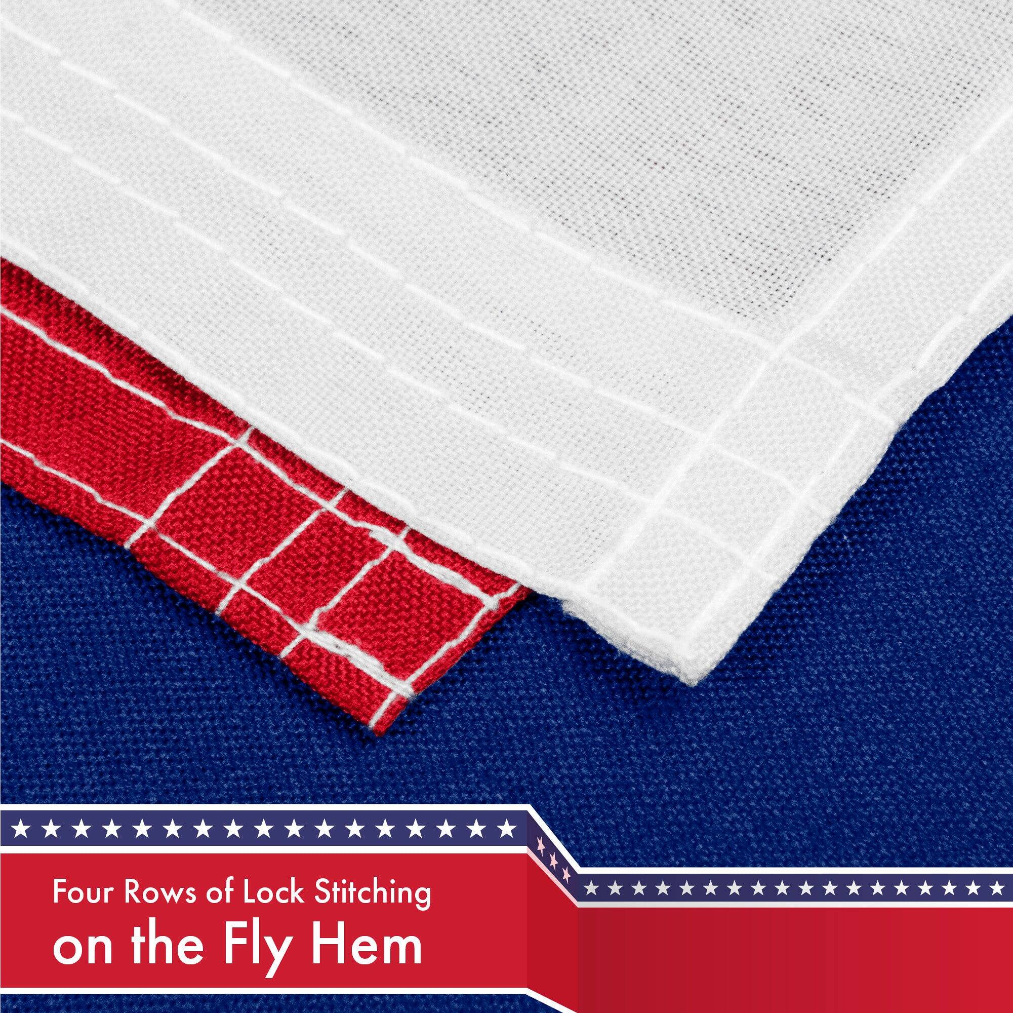 Four Rows of Lock Stitching on the Fly Hem