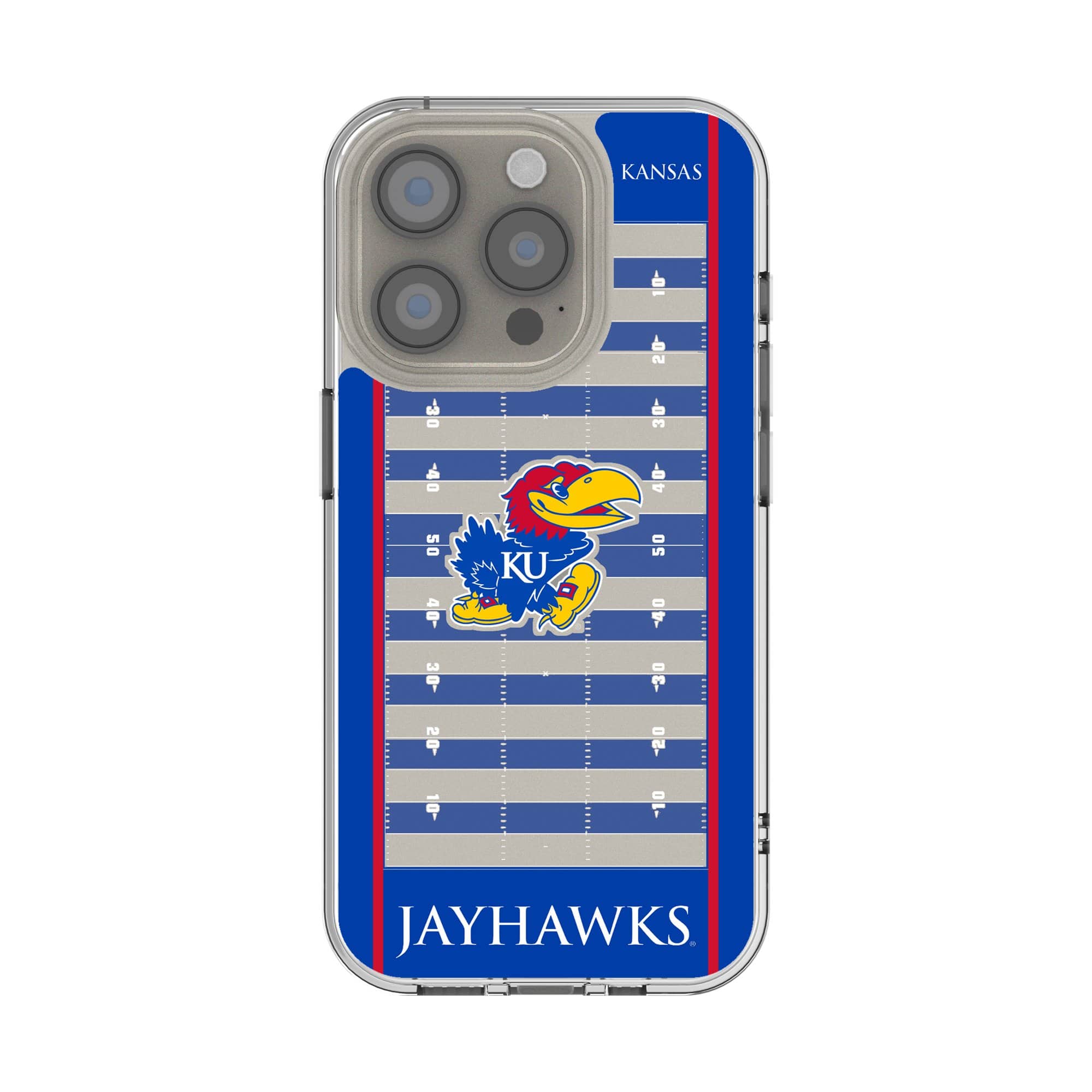 Keyscaper - NCAA - Kansas Jayhawks Clear Field iPhone Case - 13 mini - Multicolor