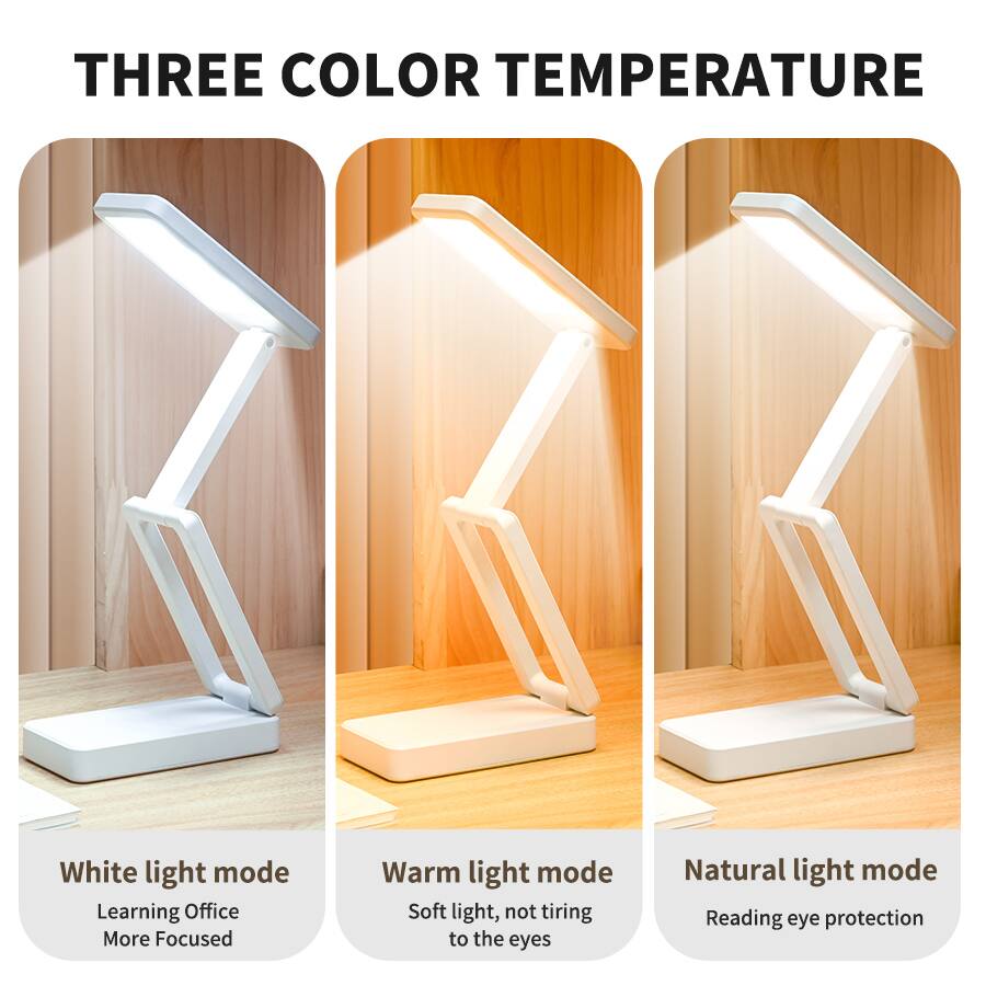 THREE COLOR TEMPERATURE

White light mode  
Learning Office  
More Focused

Warm light mode  
Soft light, not tiring to the eyes

Natural light mode  
Reading eye protection