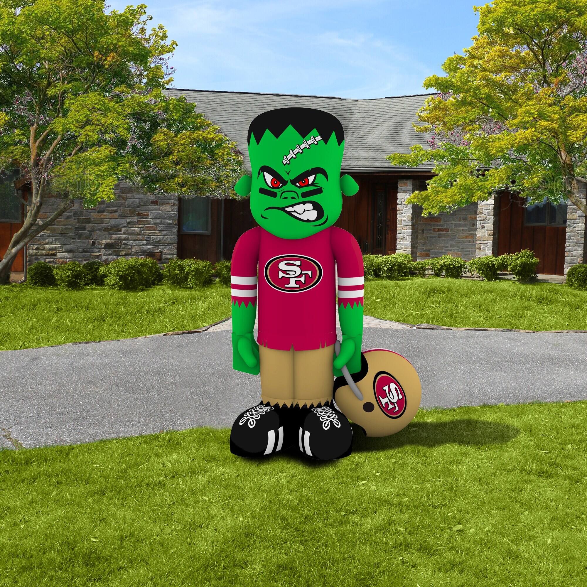 Alt View 3. Sporticulture - San Francisco 49ers Halloween Lawn Inflatable Steinbacker - Multicolor.
