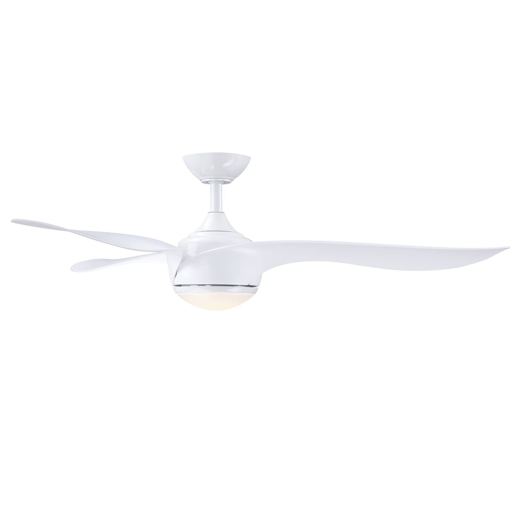 Alt View 6. Parrot Uncle - 52 Inch White Modern LED Chandelier Ceiling Fan with Remote Control and 6 Speed DC Motor - White.