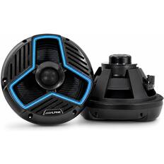Front. Alpine - Alpine MRN-S88-LB Marine 8.8" Coaxial Speaker Set - Black - Black/Gray.