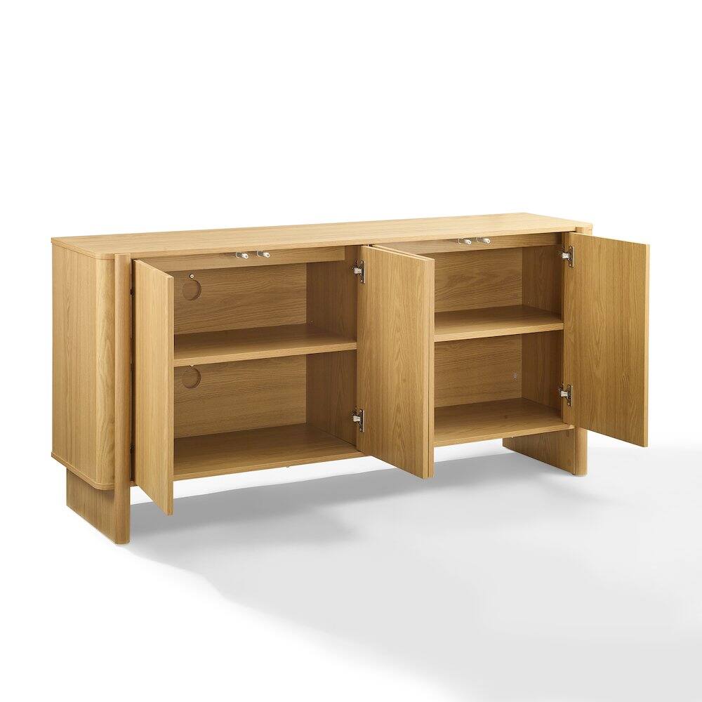 Back. Crosley Furniture - Wesley Sideboard - White Oak.