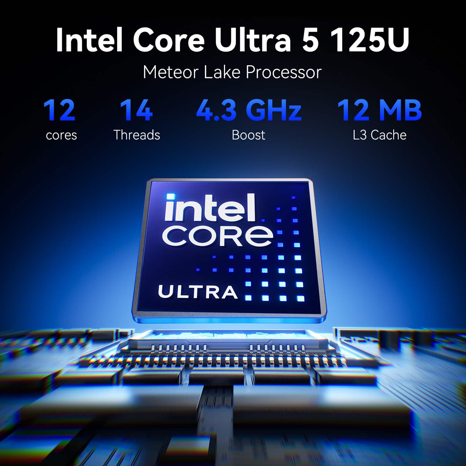 GEEKOM IT12 Mini PC, 14th Gen Intel Ultra U5 125H, 16GB DDR5 RAM&